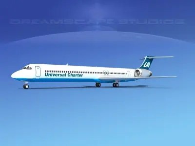 McDonnell Douglas MD83 Universal Airlines 3D model