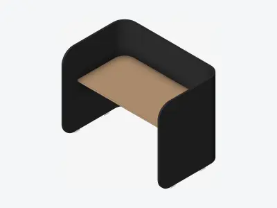 Booth - Simplicity - Type 1 - Medium Low-poly 3D model