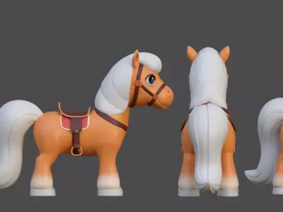 Horse Cartoon 3D model