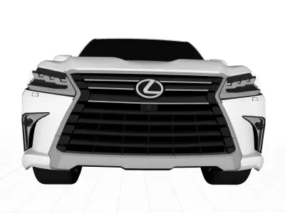 White SUV Free 3D model