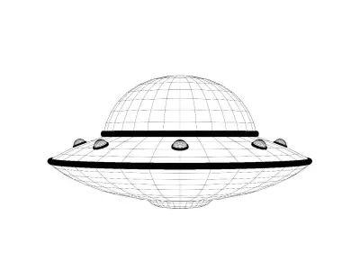 Spaceship ufo flying saucer Low-poly 3D model