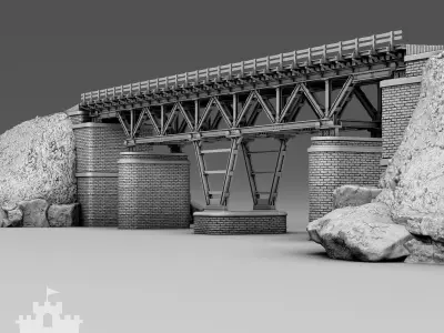 Railway bridge 3D print model