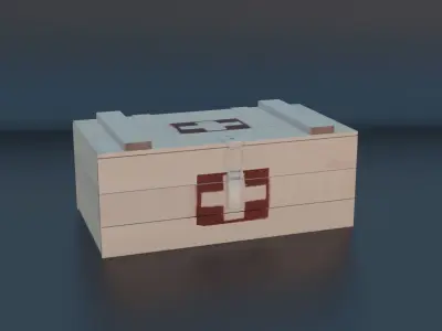 military boxes 3D model purchase