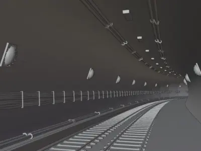Subway Tunnel  Low-poly 3D model
