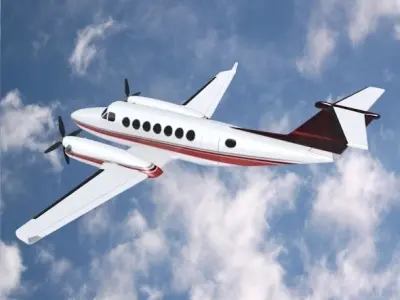 Beech craft King Air 350 propeller aircraft 3D model