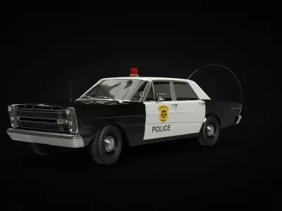 Galaxie 66 Police Car 3D model