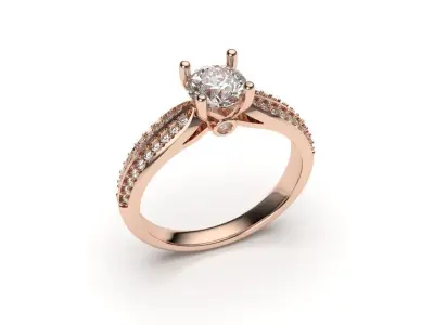 solitaire with ring sizes  8 part S16 3D print model