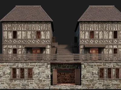 Old Medieval House 4K Textures GameReady 149 Low-poly 3D model