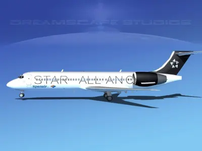 Boeing 717-200 Star Alliance 3D model