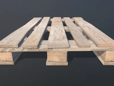 Pallet PBR wooden Low-poly 3D model