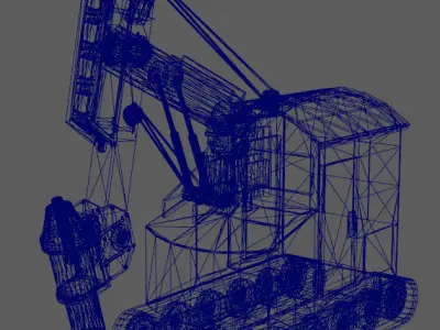 advanced construction vehicle Low-poly 3D model