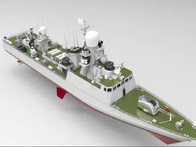 3d printed Corvette military Ship buyan Class 3D print model