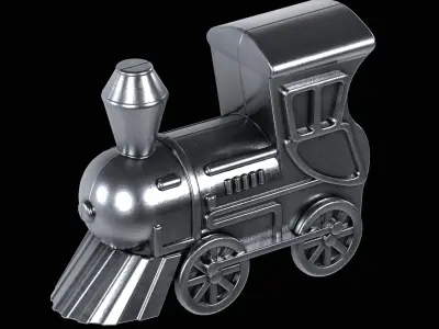 Monopoly Train Low-poly 3D model