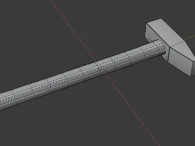 hammer wooden in sky Free low-poly 3D model