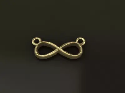 Infinity Pendant Small Size 12mm Width 3D print model