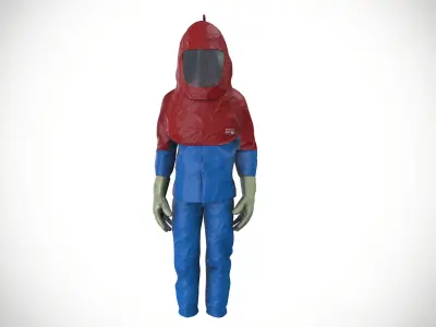Hazmat Chemical Safety Suit 3D model