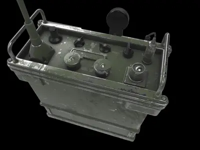 portable army radio 3D model