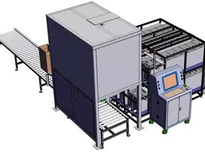 Automatic keyboard box packing machine 3D model