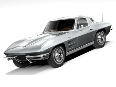 Chevrolet Corvette C2 coupe 1963 3D model purchase