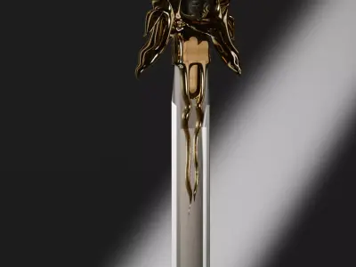 Ornate Fantasy Sword 3D Model 3D model