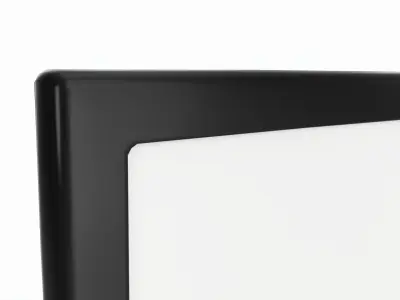 Metal sign holder with double stem base 3D model