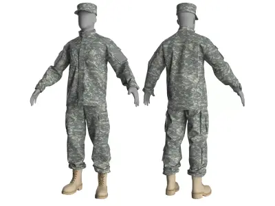 ACU Army Combat Uniform - Marvelous Designer 3D model purchase