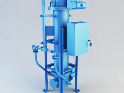 T Type PR pump Low-poly 3D model
