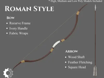 Ancient Collection Roman Weapons Set 3D Model Pack