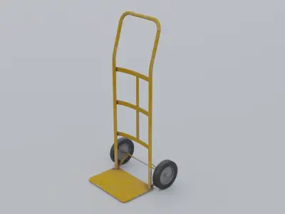 Hand Trolley Truck Low-poly 3D model