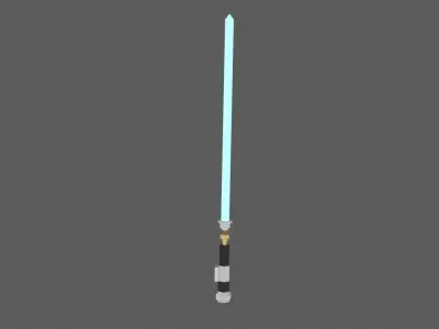 Low-Poly Star Wars Lightsaber 3D model Low Poly laser weapon Low-poly 3D model