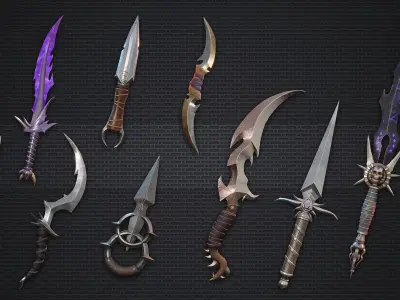 Fantasy Knife - Big Collection 3D Model Pack