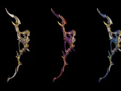 Goddess Bow Low-poly 3D model