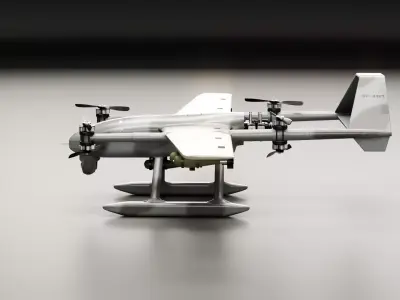 Military UAV - Armed Reconnaissance Drone Low-poly 3D model