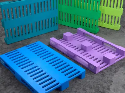 Plastic pallet 03 Low-poly 3D model