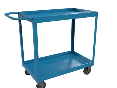 Blue Cart Realistic Low-poly 3D model