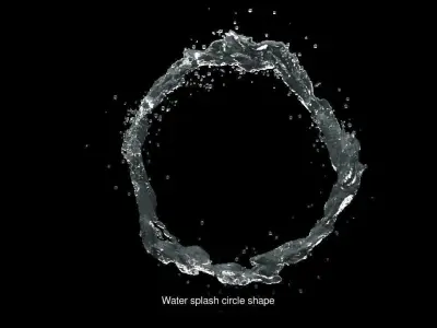 Water splash collection 3D Model Pack