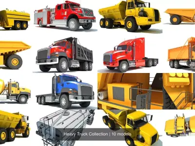 Heavy Truck Collection 3D Model Pack