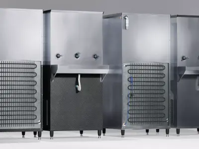 Stainless Steel Water Dispenser Low-poly 3D model