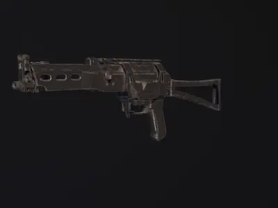 Weapon - Gun - SMG - BizonPP19 Low-poly 3D model