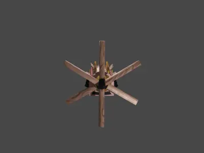 SteamPunk Engine Low-poly 3D model