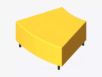 Seat - Library - Integral - Ottoman Low-poly 3D model
