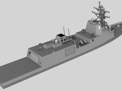 FFG 62 Constellation class Low-poly 3D model