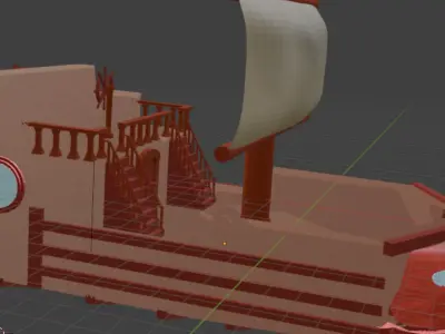sailing ship Free 3D model