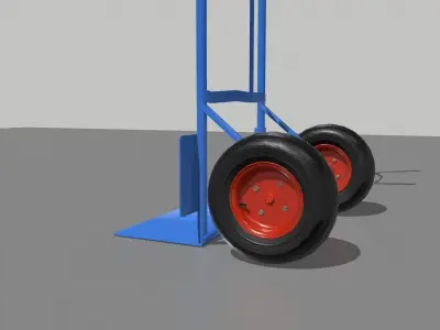 Industrial Hand Trolley 1 Low-poly 3D model