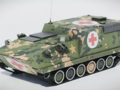 Type 89 Armoured Ambulance WZ752 Low-poly 3D model