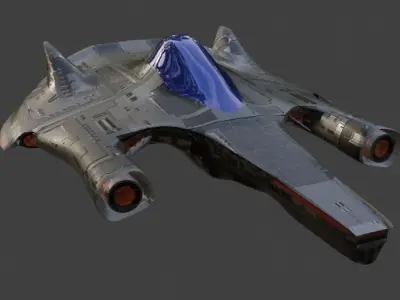 Fighter 232 Free low-poly 3D model