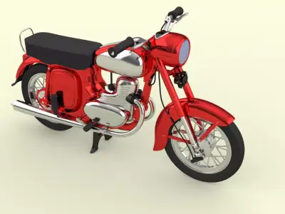 Motorcycle Java Low-poly 3D model