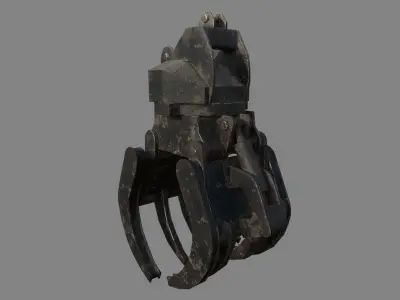 Construction Grapple Claw Low-poly 3D model