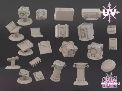 star grave loot tokens 3D print model