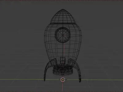 rocket lowpoly ship Free low-poly 3D model